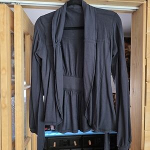 Black NWOT Lululemon Pulse Open Front Lightweight Cardigan Sweater Lulon